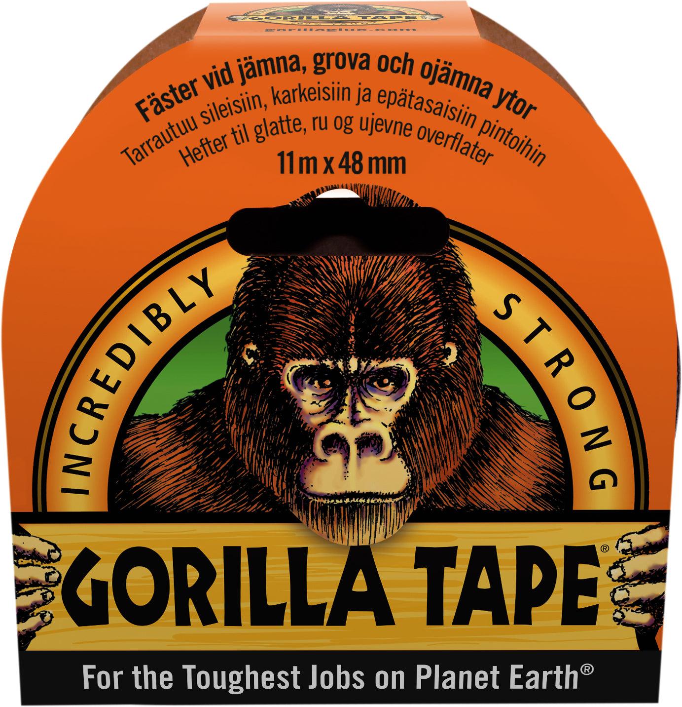 Gorilla Tape, svart. 11 m x 48 mm