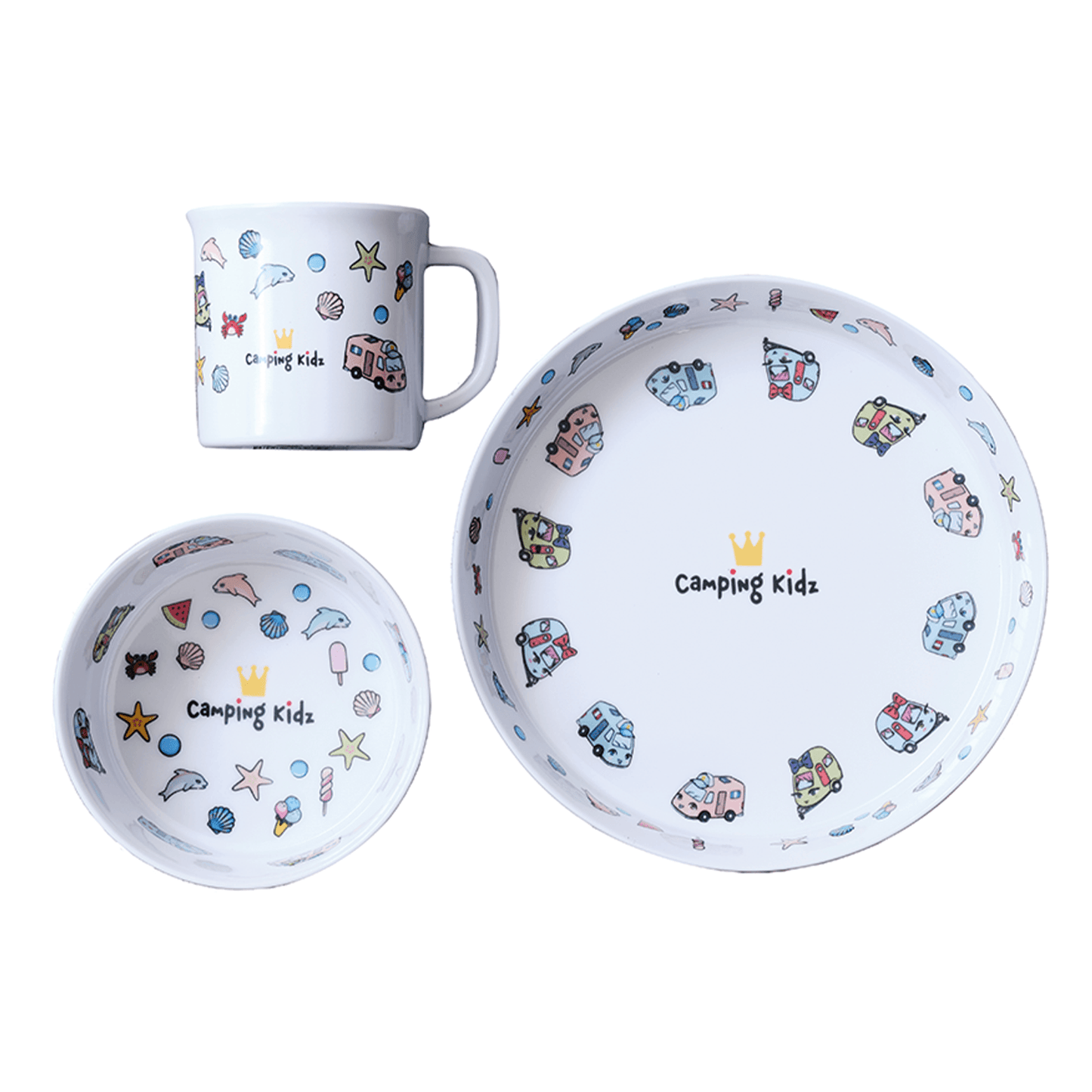 Melaminservis 3-delar Camping Kidz