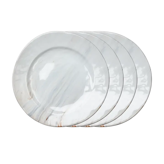 AMELIA Tallrik, Marmorerad 4-pack Ø37 cm