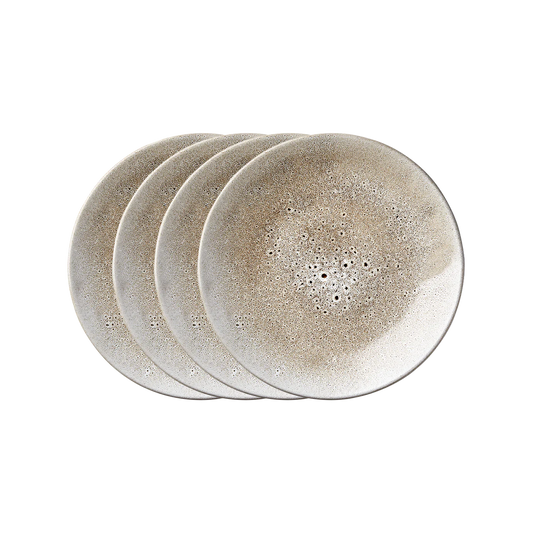 ANNABELLE Tallrik, Beige 4-pack Ø23 cm