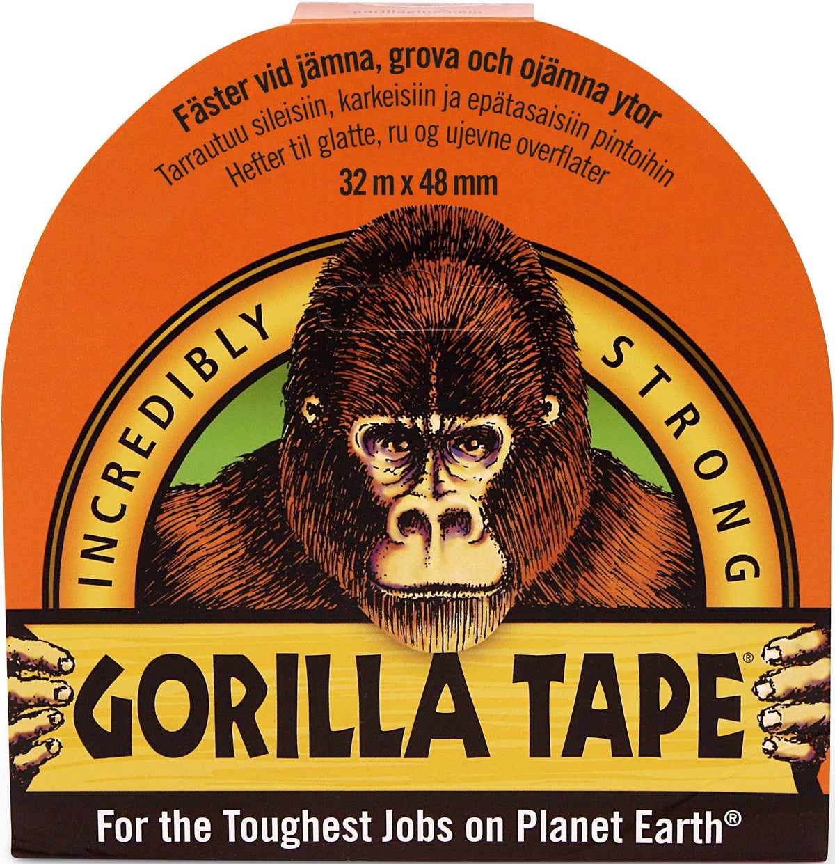 Gorilla Tape, svart. 32 m x 48 mm