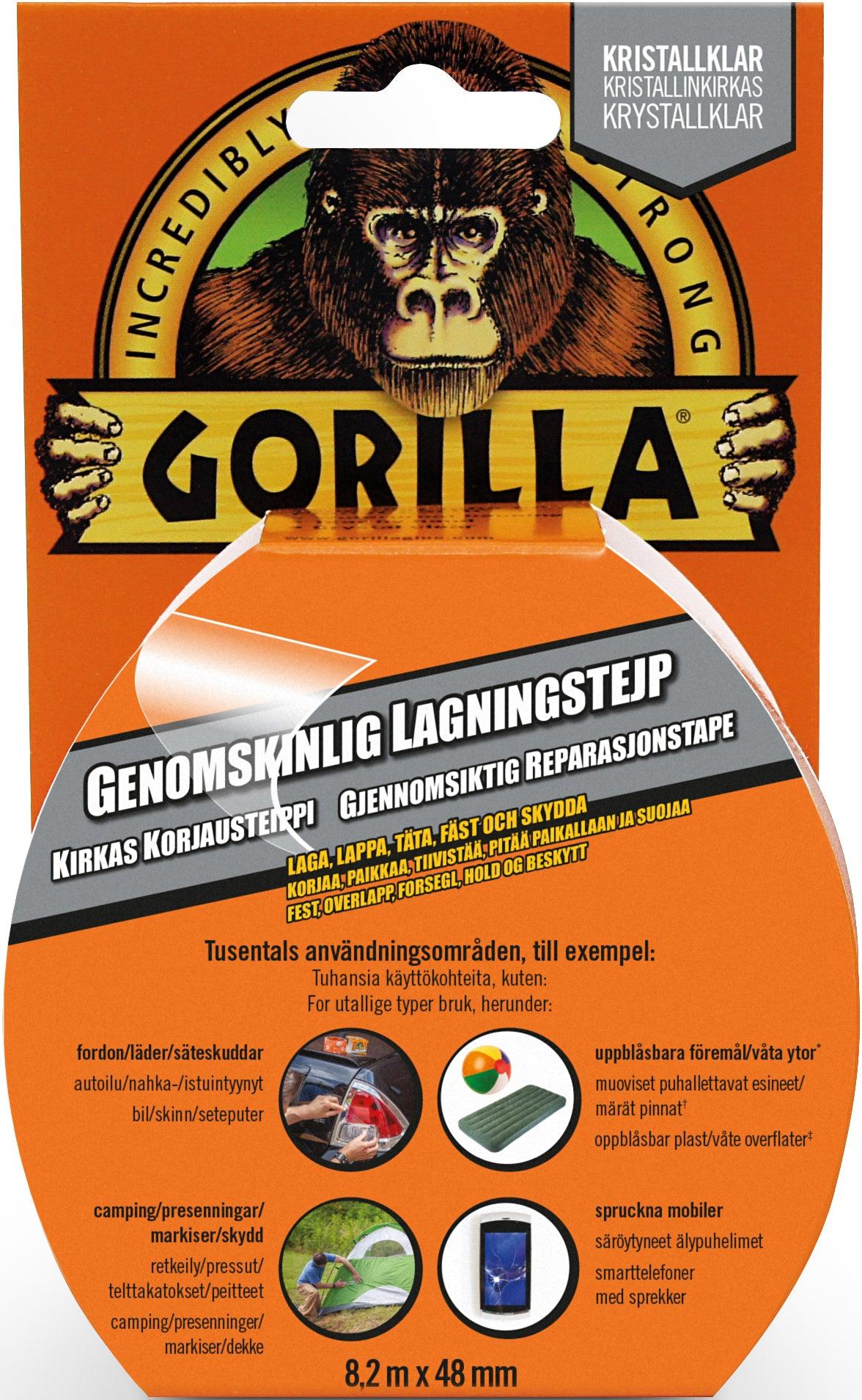 Gorilla lagningstejp. 8,2 m x 48 mm