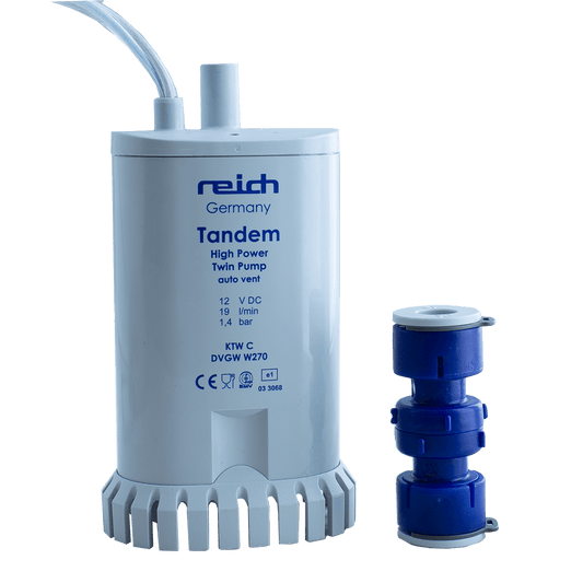 Dränkpump Twin, 55W. Med dubbla motorer. Med UniQuick-anslutning.