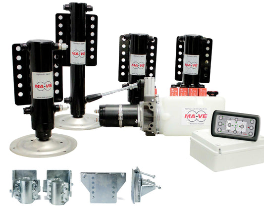 Stödben MA-VE med “Soft Close”- ventiler till Fiat Ducato X250 / X290 originalchassi. Inkl. monteringsfästen