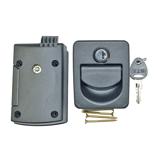 Lås för 35 mm dörr. Svart