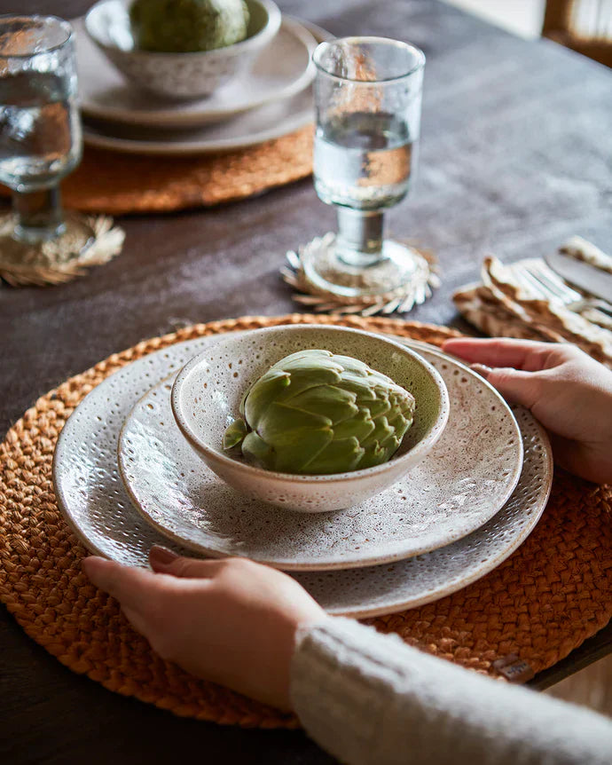 ANNABELLE Tallrik, Beige 4-pack Ø28 cm