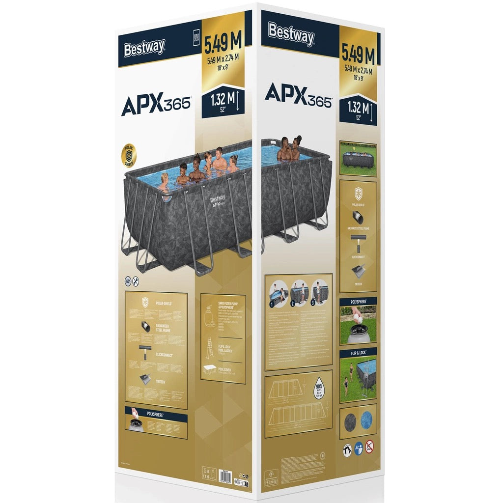 APX 365 Rectangular Pool Set 5,49m x 2,74m x 1,32m